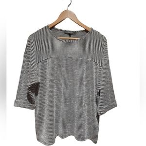Coin 1804 LA Striped 3/4 Sleeve Top
